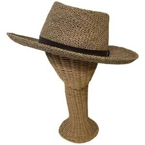 SCALA Tan Beige Brown Straw Hat Size L/XL